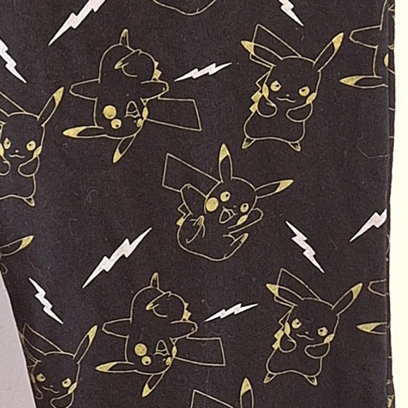 Pokémon Black Pikachu Sweat Drawstring Pants Youth Sz XXL Very Good Condition - Picture 1 of 4